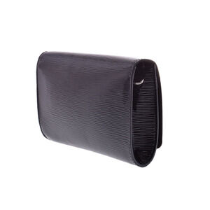 Louis Vuitton Black Clutch Epi Shoulder Bag Pochette Noir Louise